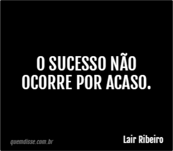 Lair Ribeiro O Sucesso N O Ocorre Por Acaso