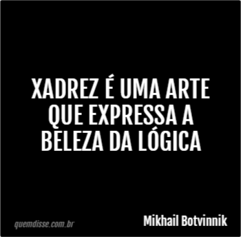 Caneca Jogo de Xadrez Frase Mikhail Botvinnik